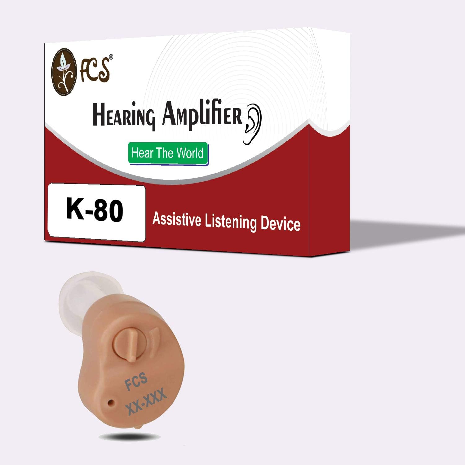 FCS K-80 in The Ear Mini Hearing Amplifier, Volume Adjustable Device Adults Men & Women.