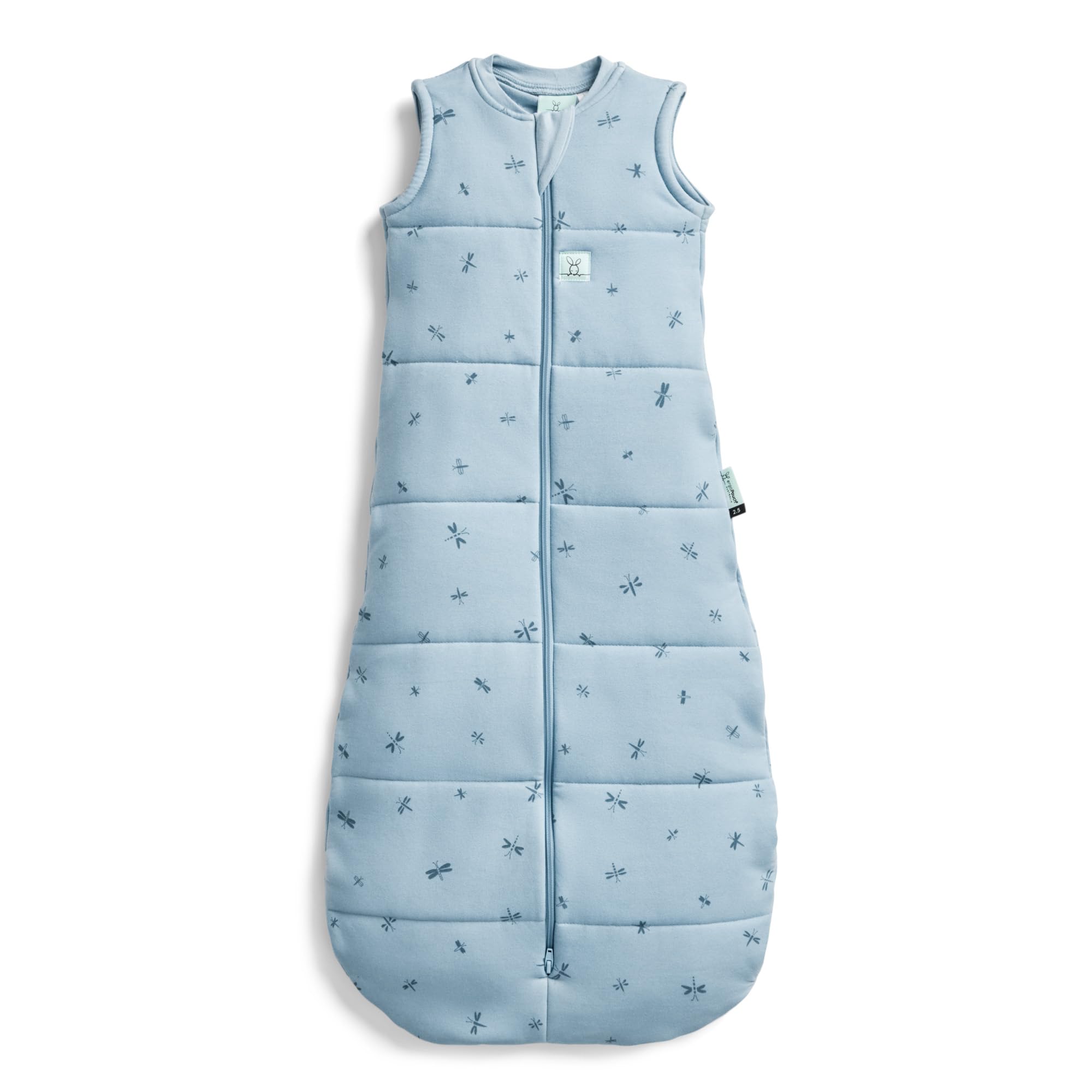 ergoPouch 2.5 Tog Jersey Sleeping Bag – Arms-Out Baby Sleep Sack, Ideal Transition from Swaddling, Slim Fit Keeps Baby Secure & Comfortable, Soft Breathable Fabric (8-24 Months, Dragonflies)