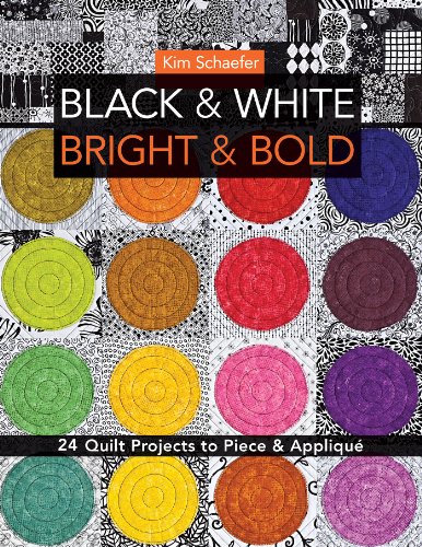Black & White, Bright & Bold: 24 Quilt Projects to Piece & Appliqué by Kim Schaefer