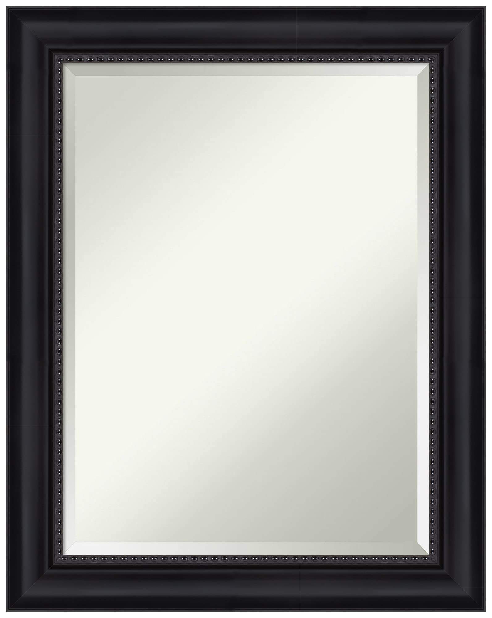 Photo 1 of Amanti Art Bathroom Mirror, Astor Black Wall Mirror for use as Bathroom Vanity Mirror Over Sink (29 x 23 in.) Beveled Mirror, Black Mirror, Traditional Mirror from WI, USA PICTURE FOR REFERENCE 