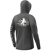 Palmyth Fishing Shirts for Men Long Sleeve UPF 50+ Sun Protection Fishing Hoodie with Neck Gaiter