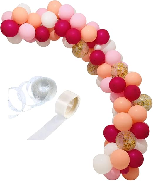 Amazon Com Pink Balloon Garland Kit 75 Pack 12inch 5inch Hot