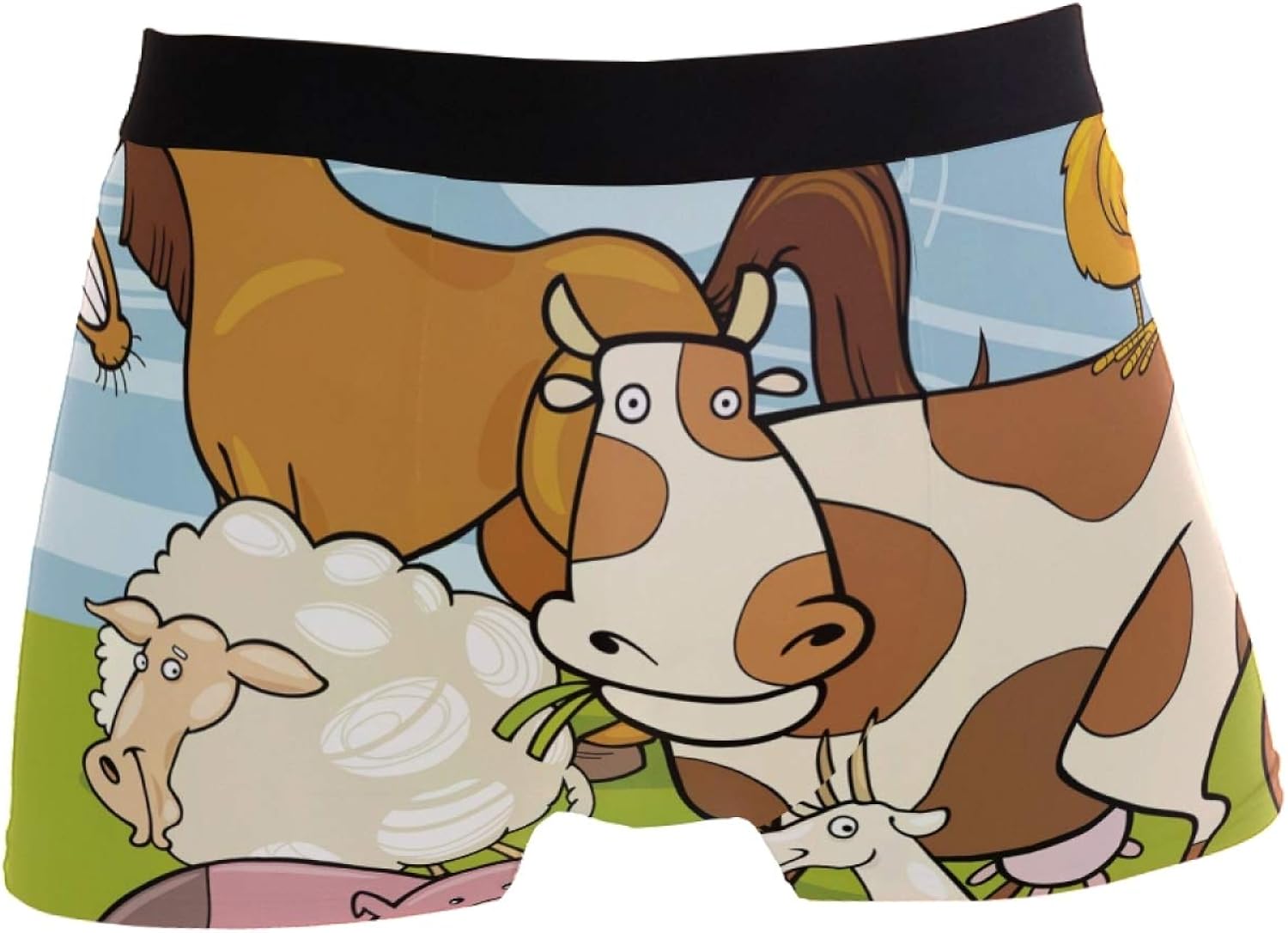 Men's Classic Fit Boxer Briefs/Farm Animals Brief Underwear