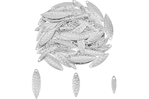 SUPERFINDINGS 90Pcs 3 Sizes Fishing Lures Spoons Stainless Steel Lure Fishing Lures Hard Baits Fishing Attractor Spinner Blades for Lures Worm Spinner Baits Spoons Rigs Making