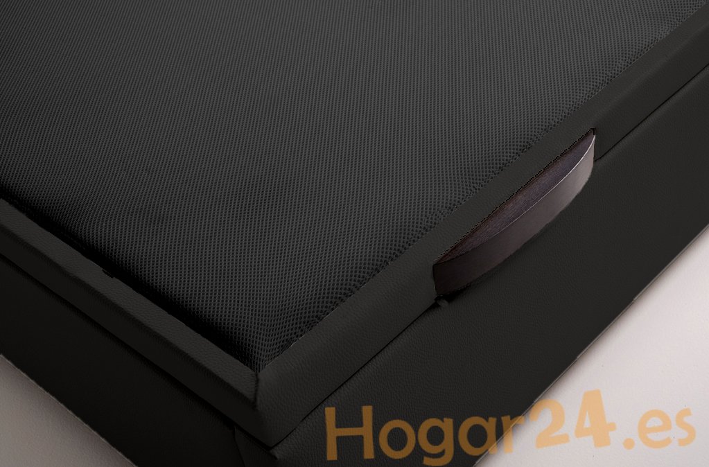 HOGAR24.es-Canapé abatible tapizado Gran Box, Negro: Amazon.es: Hogar