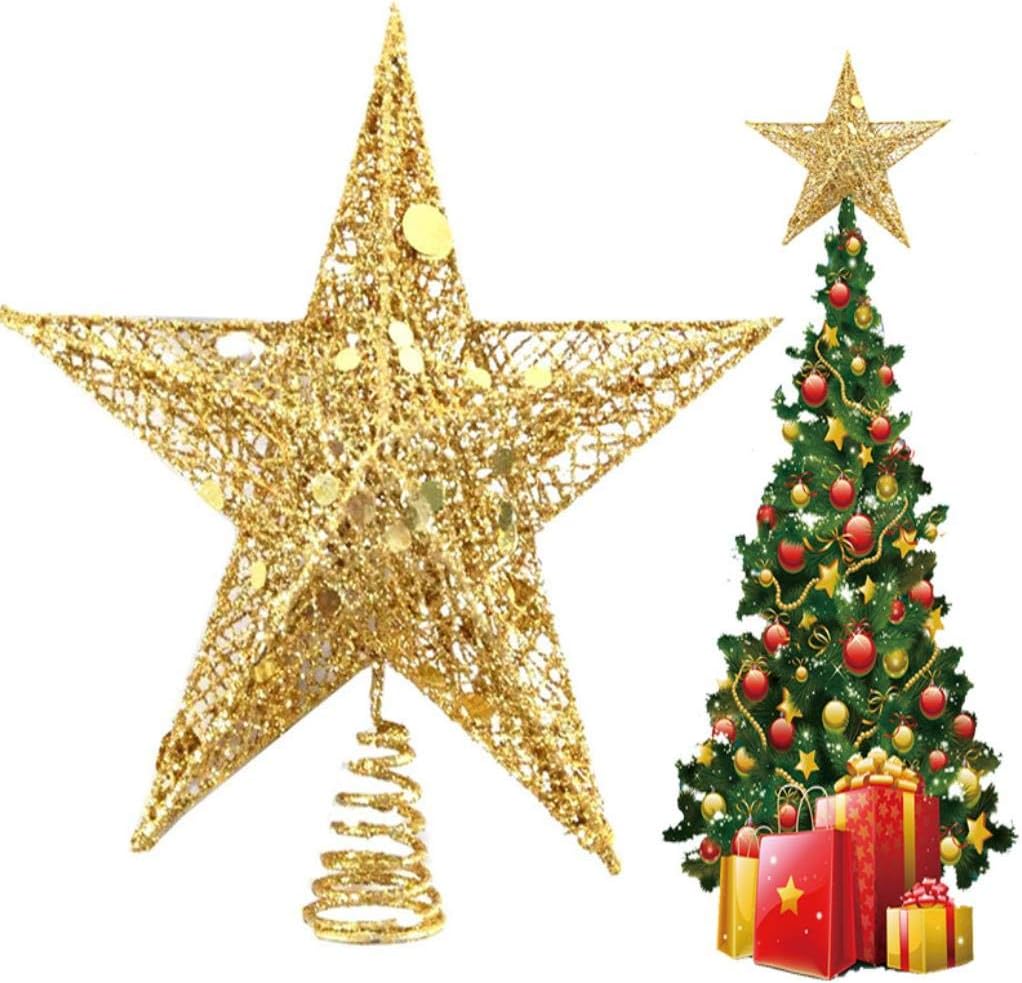 Amazon Yonik ツリートップスター クリスマス トップスター cm クリスマスツリー 星 クリスマス飾り デコレーション スター ゴールド ツリートップ おもちゃ