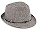 Funky Junque Women's Summer Beach Fashion Upf50+ Adjustable Multicolor Short Brim Straw Fedora Hat with UV Protection - Black Multi W/Beaded Ropes