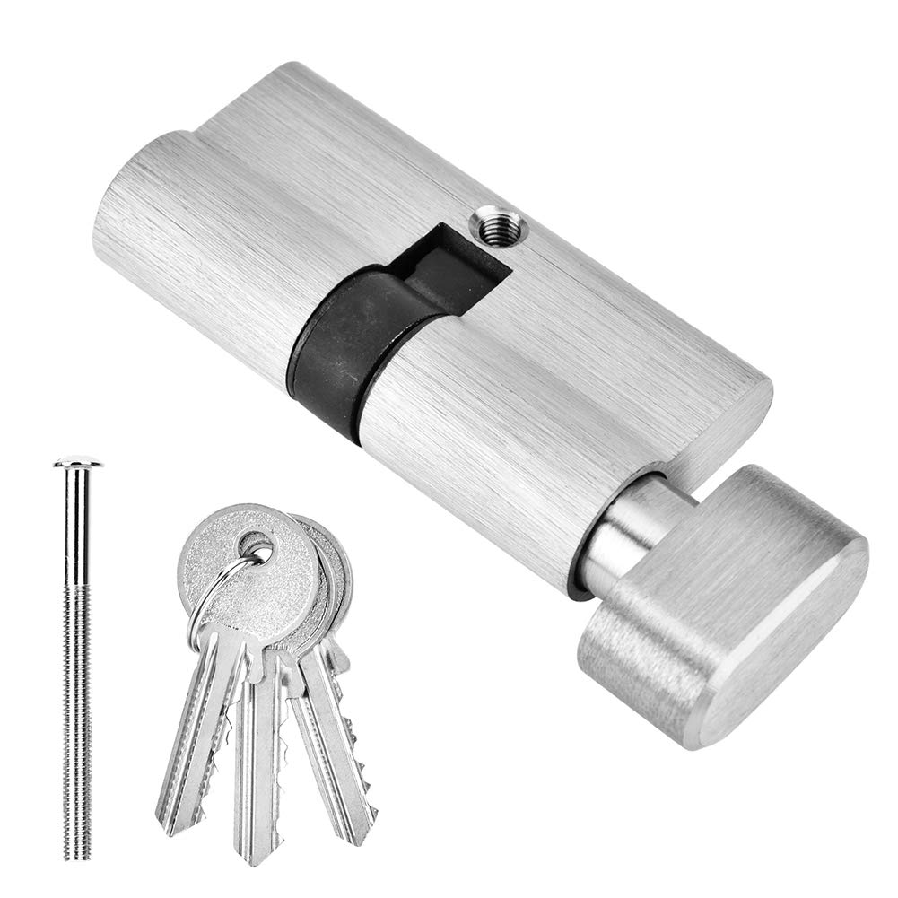 Lock Cylinder, 65mm Copper Single Open Lock Cylinder, Anti-Rust Wooden Bedroom Security Door Lock Cylinder with Keys