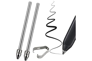 REEYEAR Universal Fit No Worn Out Fine Titanium Alloy Fine Pencil Nibs Compatible with BOOX Pen 2 Pro,iReader,IFLYTEK,Lamy AL-Star Digital Pen, Ballpoint Replacement Tips for eReader Digital Pen,2 Pcs