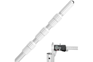 ARLBA Upgraded Professional 16.5 Feet Swimming Pool Pole Telescopic Aluminum Thicken 1.30mm Adjustable Fits Skimmer Net Rake Vacuum Head Brush Pool Cleaning Equipment Heavy Duty -Universal Fit 1-1/4