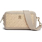 Tommy Hilfiger womens Monogram Leather Crossbody Bag
