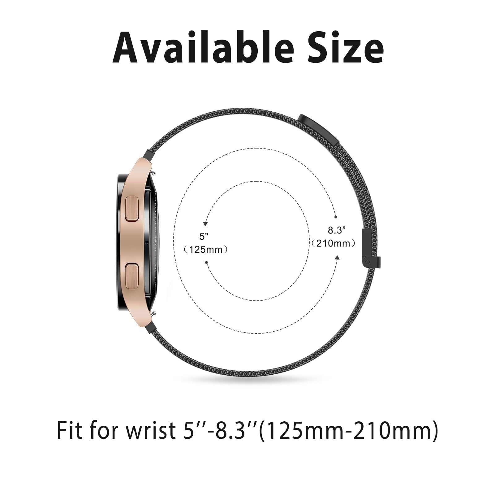 Meliya Metal Watch Bands, 20mm 22mm Quick Release Watch Strap, Stainless Steel Mesh Replacement band for Women Men