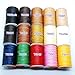 0.8mm 1 roll Polyester Leathercraft Small Waxed Thread for Leather Sewing (TSblack)