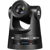 FoMaKo K630N 60fps 4K NDI PTZ Camera 30x, Supports NDI HX3 4K 60fps Output, 30x Optical Zoom, Gen 3 AI Auto-Tracking, 3G-SDI/HDMI/NDI/USB/PoE, Ideal for Church Worship &amp; Live Studio,Black,