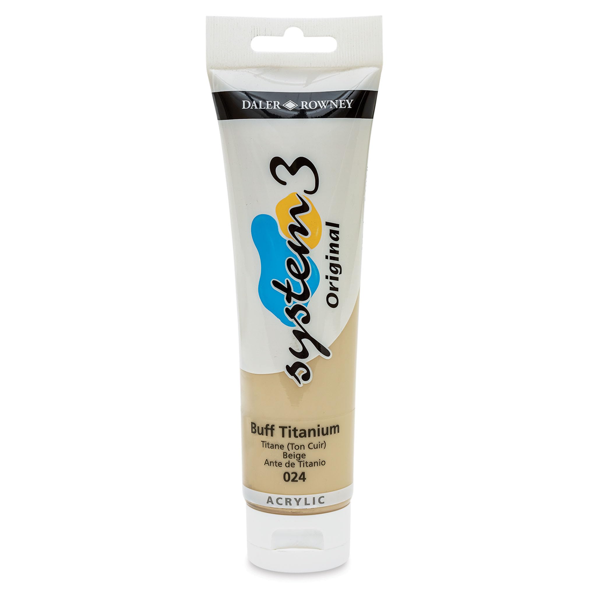 Daler-Rowney System3 Acrylic Paint, Plastic Tube, 5.07oz - 150 ml, Buff Titanium