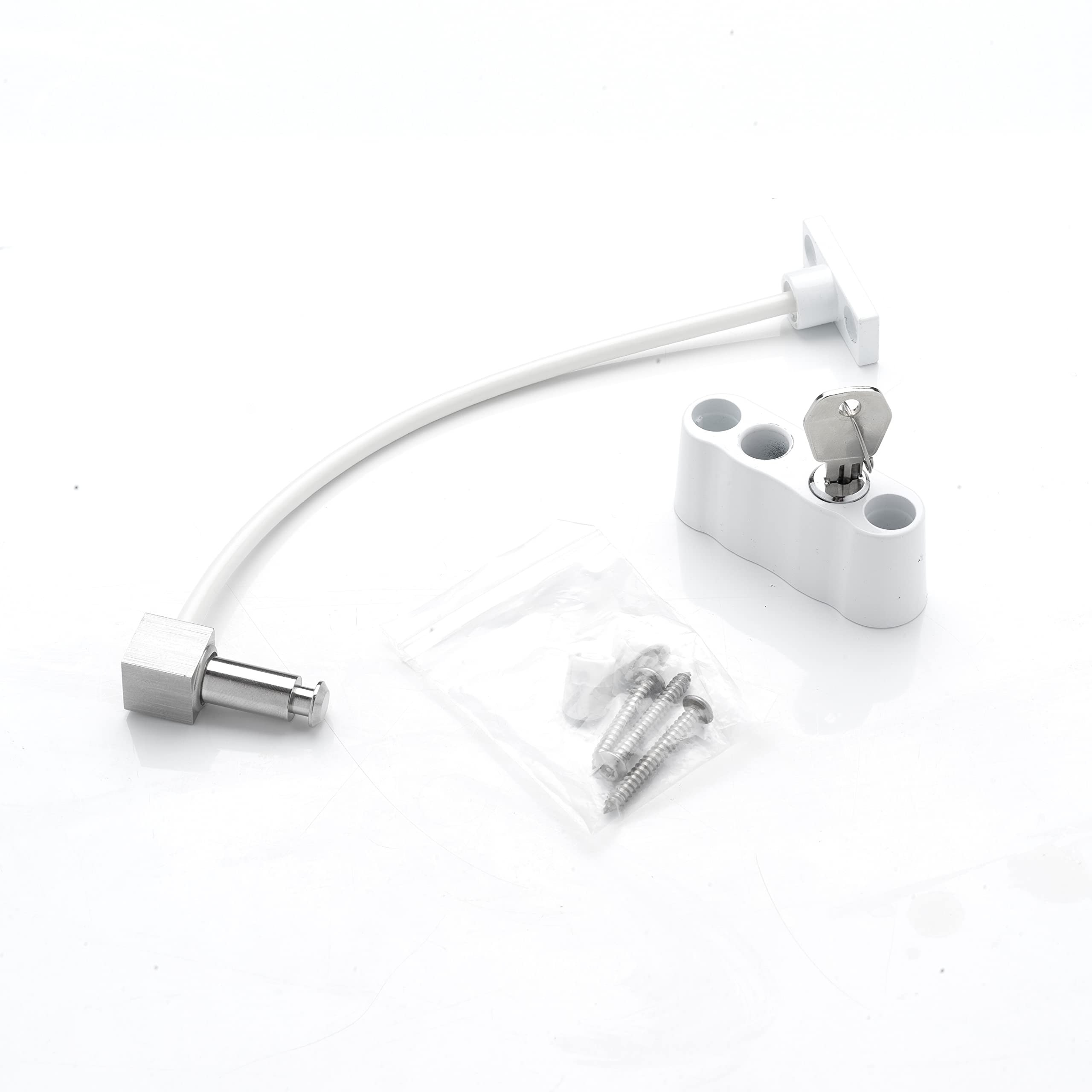 Cardea Pro Secure Child Safety Cable Window Opening Restrictor Lock - uPVC Suitable - Ideal for Safetyproofing Windows for Children and Pets - White (2 Pack)