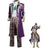 YLEAFUN Kujo Jotaro Cosplay Costume Anime Outfits Jacket Coat Hat Full Set Halloween Uniform