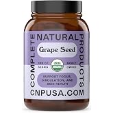 Organic Grape Seed Capsules &ndash; 520mg, 100 Count &ndash; Polyphenols &amp; OPC Antioxidants