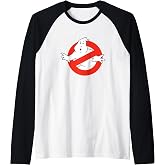Ghostbusters Original No Ghost Logo Funny Retro Movie Raglan Baseball Tee