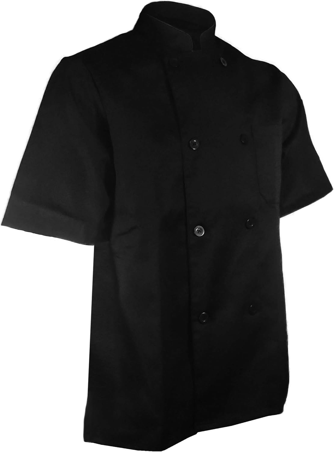 black short sleeve chef jacket