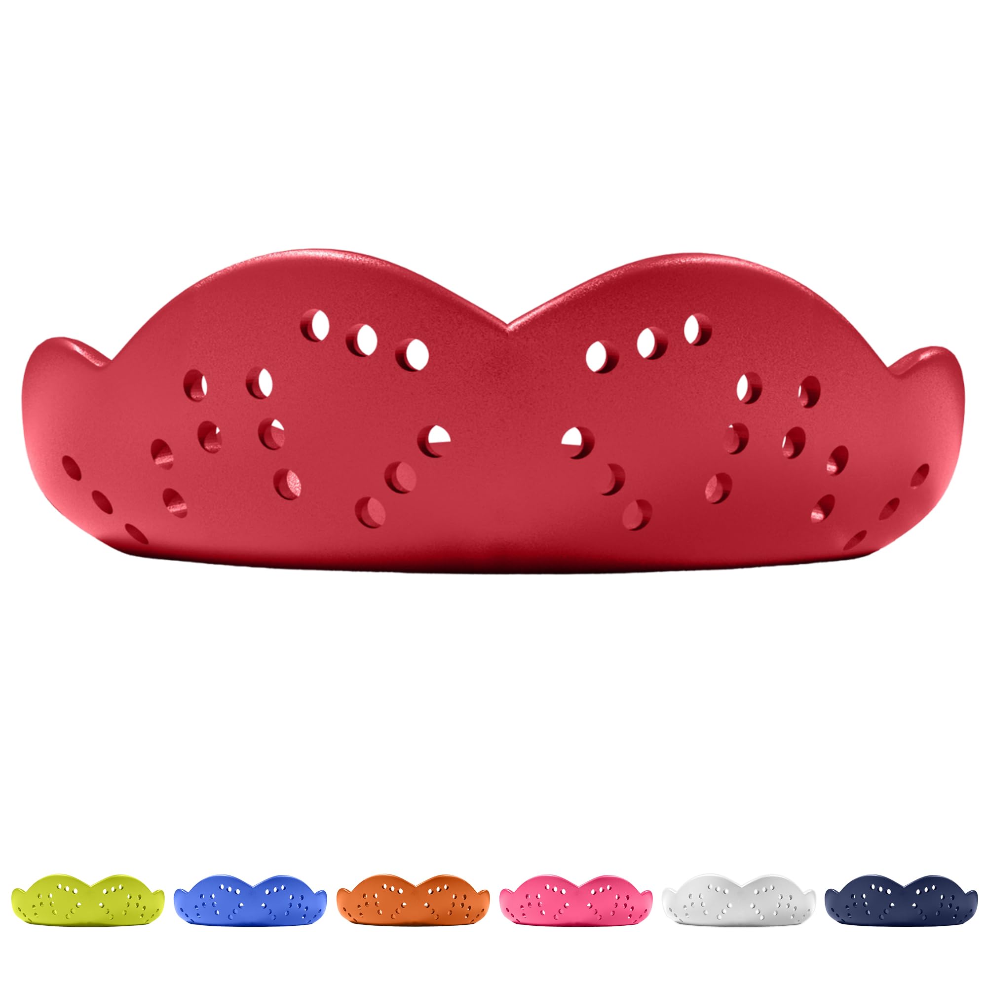 SISU Max Mouthguard - Intense Red 2.4mm Thick - Custom Fit Adult Gum Shield Rugby, Boxing, MMA & Hockey - Maximum Protection & Remouldable Up to 20 Times, Braces Gum Shield Kids Mouth Guard