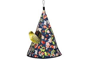 SHURUNG Parrot Cockatiel Warm House Bird Nest Bed All Season Hanging Hammock Birds Sleeping Bed Parrot Hideaway Bed Polyester Fabric Washable for Parakeet Cockatiels Budgies Lovebird