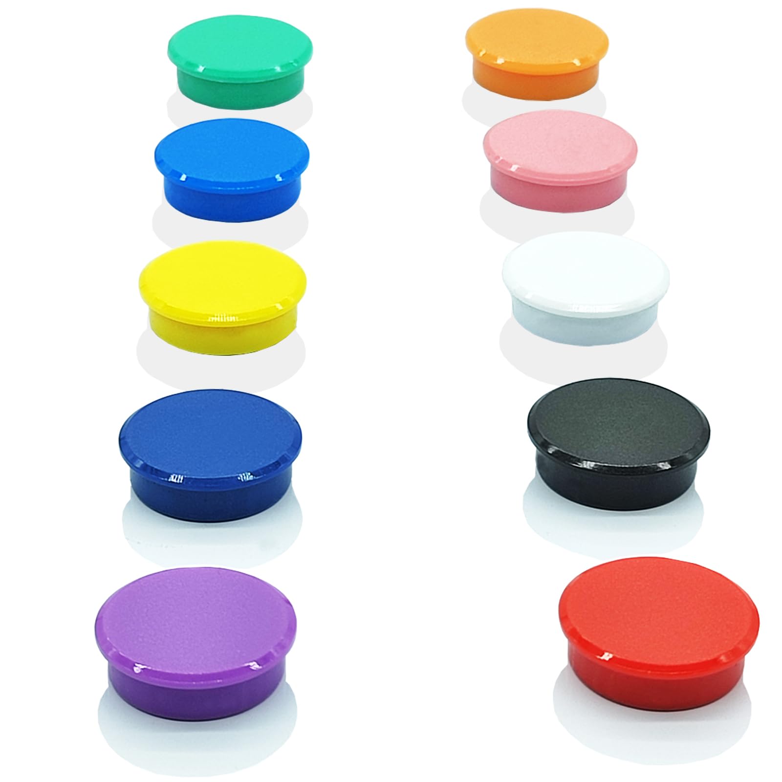 ZDZBLX Fridge Magnets 10 Pack, Strong Colourful Round Small Magnets for Whiteboard, Notice Board,Fridge,Office & Crafts, Cute Mini Magnets, Multicoloured Magnet for Classroom Home Kitchen, 10 Colours