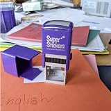 SuperStickers Pre Inked Star Stamp for Teachers Purple 28mm view 6