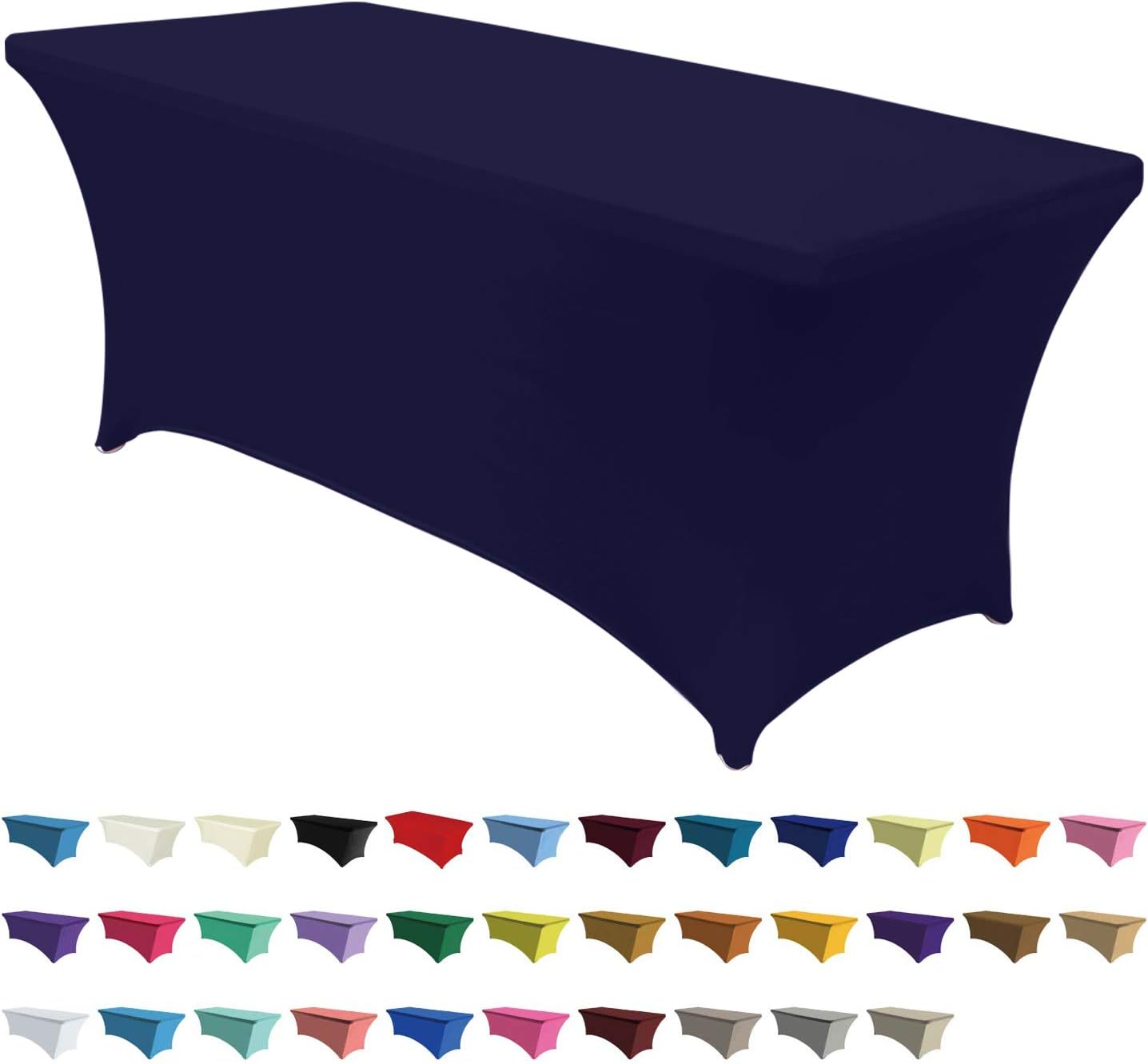 ABCCANOPY Spandex Tablecloths for 6 ft Home Rectangular Table Fitted Stretch Table Cover Polyester Tablecover Lash Bed Cover Table Toppers Massage Table Cover: Home & Kitchen