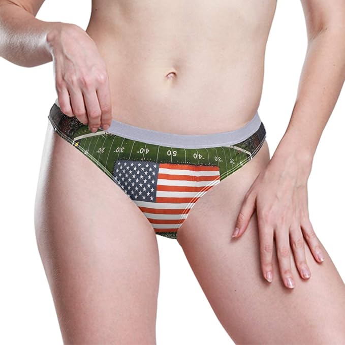 FAJRO Panties for Women American Flag Field Women Hipster Underwear