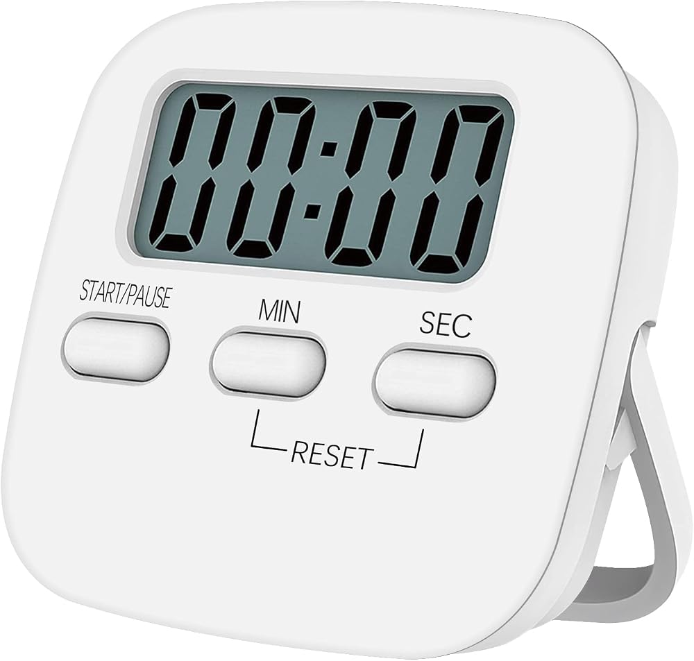 Jsdoin Digital Kitchen Timer 1 Pack Magnetic Countdown Stopwatch White
