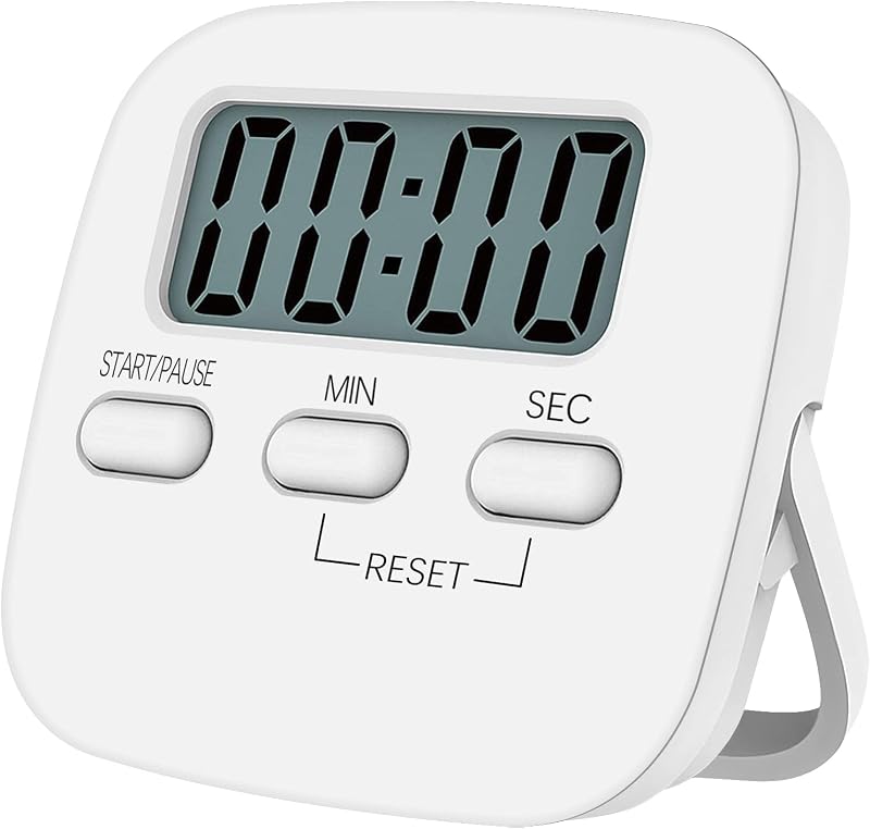 Jsdoin Digital Kitchen Timer 1 Pack Magnetic Countdown Stopwatch White