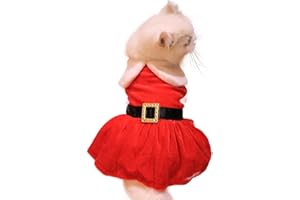 NIGUA Dog Christmas Dress,Christmas Clothes for Small Dogs Girl Puppy Cat