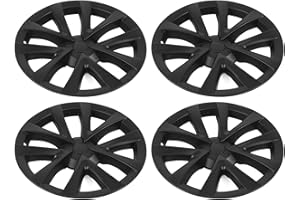 UPALDHOU 4PCS 18in Wheel Hubcap Fit for 2017-2023 Rugged Structure Full Protection Easy Installation for Car Lovers (Matte Bl