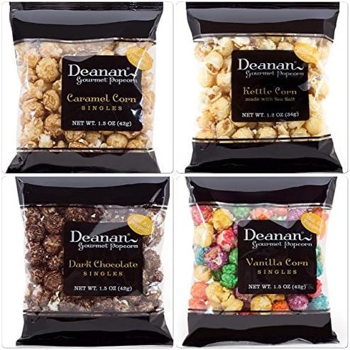 Deanan - 12 count box of Assorted Popcorn"Sweet Singles" (1.2 & 1.5 oz each)