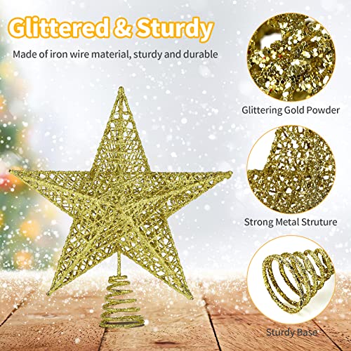 Christmas Tree Topper, 9 Inch Christmas Star Tree Topper For Christmas