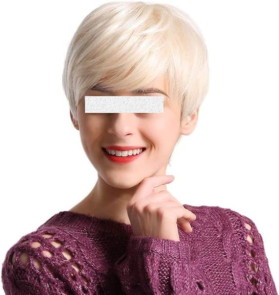Amazon Co Jp ブルゾンちえみ かつら 女性のためのy Dwanyeショートプラチナブロンド 人毛かつらピクシーカットウィッグ付きバンナチュラル日常髪をブレンド 服 ファッション小物