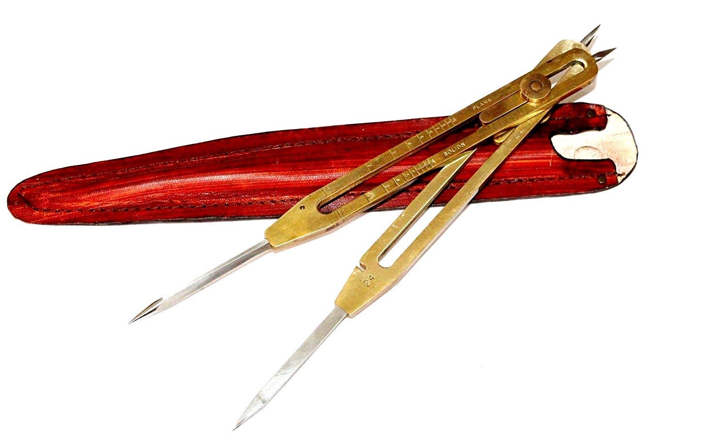 Artist Proportional Scale Divider Drawing Tool Professional 9” Long Solid Brass with Heavy Duty Steel Point