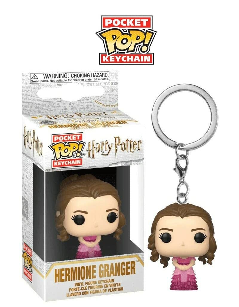Funko Pop! Keychain: HP - Hermione Granger - (Yule) - Harry Potter Novelty Keyring - Collectable Mini Figure - Stocking Filler - Gift Idea - Official Merchandise - Movies Fans - Backpack Decor