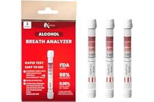 Xantus Breathalyzer | Portable Alcohol Test Breath Tester for Personal & Professional Use, Test Your Alcohol Level Result in 1 Min + 98% Accuracy (3 Pack)