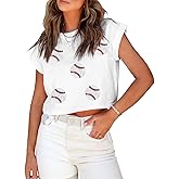 Baseball Shirts Women Baseball Mom Shirt Sparkle Baseball Sequin Graphic Tee Game Day Gift Casual Short Sleeve Crop Tops