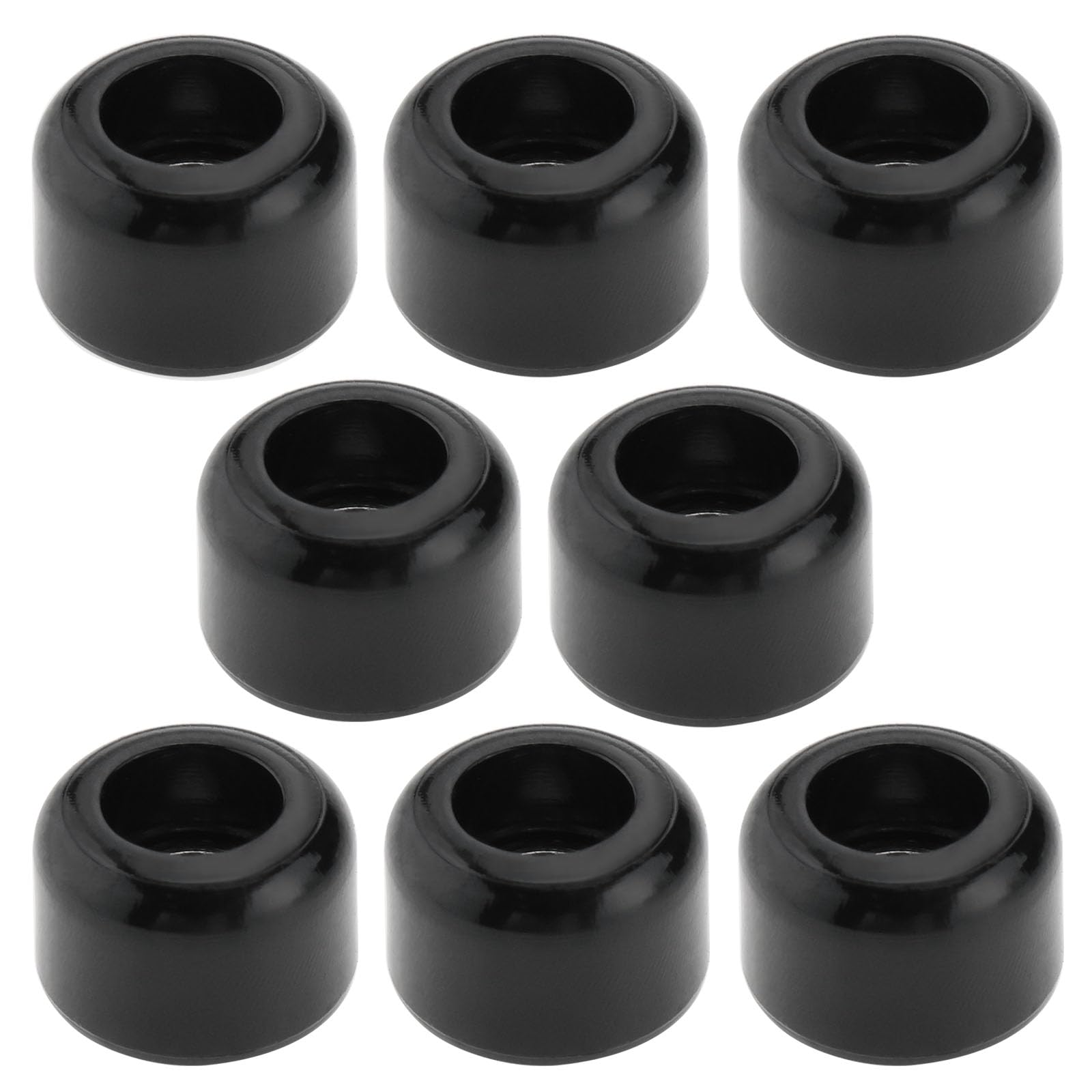 ECSiNG 8Pcs Polyurethane CNC Fingerboard Bearing Wheels Professional Mini Skateboard Ball Bearing Wheels for Wooden Fingerboard Black 7.5x5.2mm