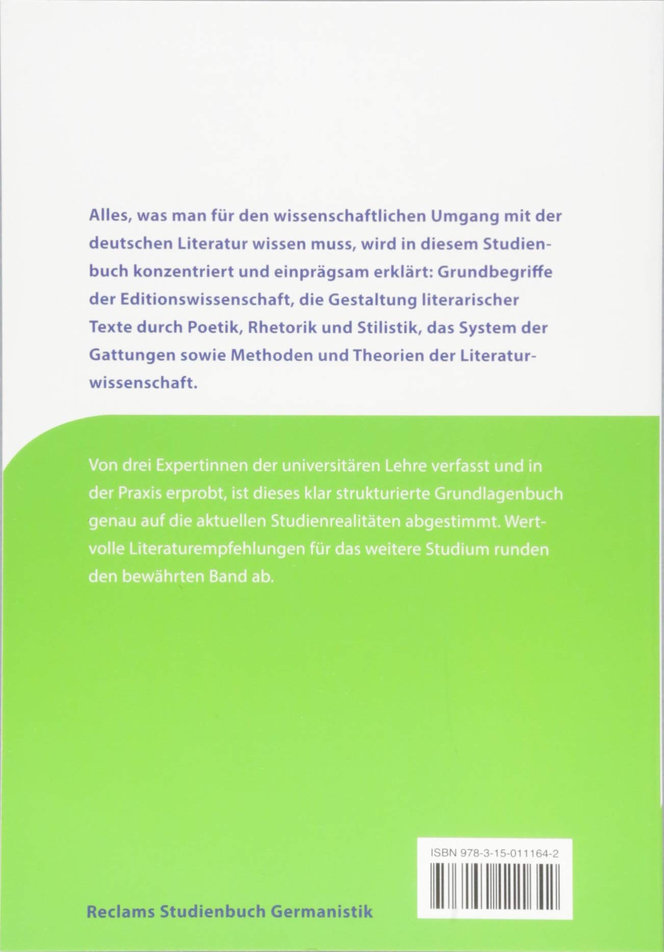 Literaturwissenschaft Eine Einfuhrung Reclams Studienbuch Becker Sabina Hummel Christine Amazon De Bucher