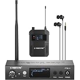 Phenyx Pro UHF Mono Wireless in-Ear Monitor System, Metal Wireless IEM System, Bodypack Receiver, 50 Adjustable Frequencies, Separate Outputs, 164ft Operation, Suitable for Band and Studio (PTM-11)