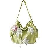 KAMEILONG Star Crossbody Bag Women Corduroy Tote Bag Aesthetic Messenger Bag Cute Shoulder Bag Y2K Hobo Bag