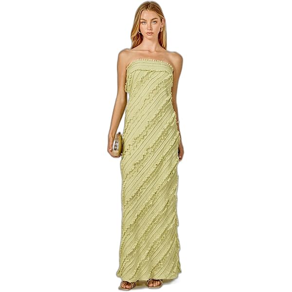 endless rose Women's Strapless Floral Embroidered Maxi Dress, Peony Pink, S at Amazon Women's Clothing store endless rose Women's Strapless Floral Embroidered Maxi Dress, Peony Pink, S at Amazon Women's Clothing store