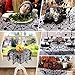 40 PCS Halloween Decorations Set Including Spiderweb Fireplace Mantle Scarf/Black Table Runner/Round Lace Tablecloth/Lamp Shade Cover with 36 PCS Scary 3D Bat Wall Stickers Eve Festive Party Supplies
