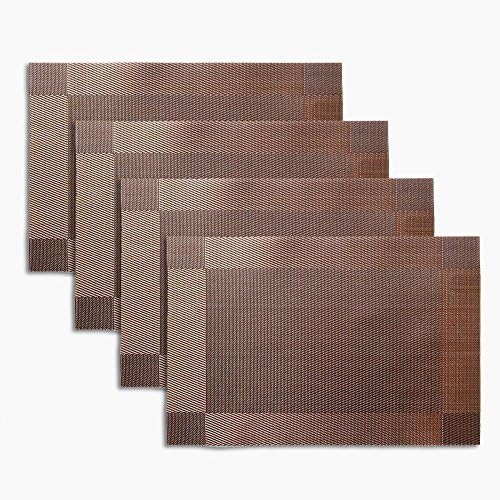 Eutteum Placemats PVC Dining Room Placemats Table Mat Heat Insulation Kitchen 4pcs