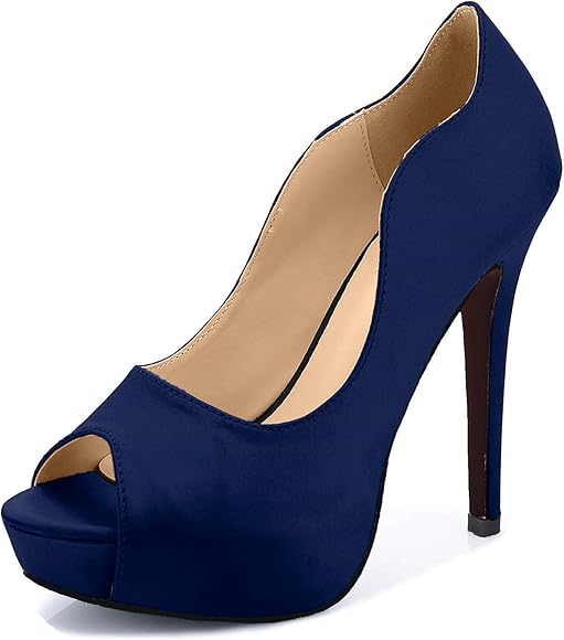navy heels amazon