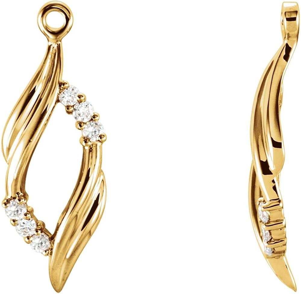 1/5 Cttw Diamond Earring Jackets (.20 Cttw) Amazon.co.uk Jewellery